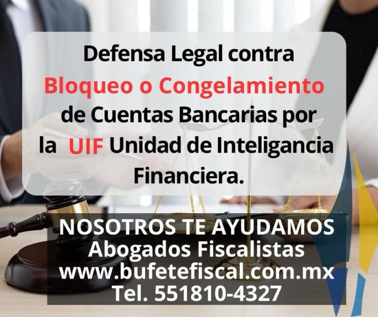 Bloqueo de cuentas bancarias UIF